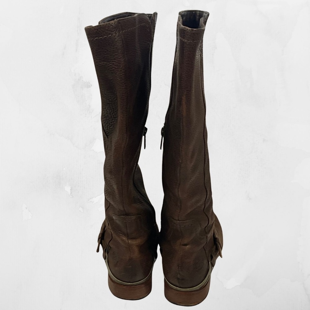 UGG Leather Western Boots Women’s 8 Brown Tall Harness Zip Equestrian - Picture 10 of 13